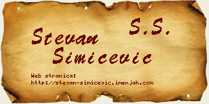 Stevan Simićević vizit kartica